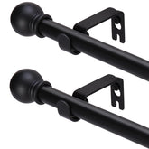 GXOACKJ 2-pack curtain rods assembled on wall for a clean living room look