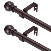 GXOACKJ brown curtain rod 32-62 inch with rustic finish elevates living room decor