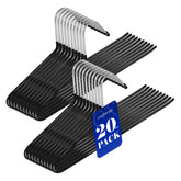 GZQXHOME open-ended non-slip pants hanger in black keeps garments secure and easy to slide on.