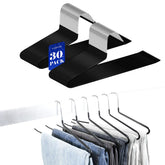 GZQXHOME pants hangers with non-slip metal grip keep pants secure.