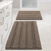 H.VERSAILTEX 2pc bathroom rug set with non-slip backing keeps floors dry and safe.