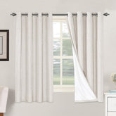 H.VERSAILTEX linen blackout curtains panel setup for enhanced privacy and light control