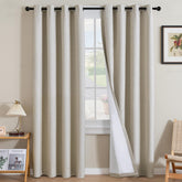H.VERSAILTEX linen curtain panel 52W x 84L for flexible installation and full coverage