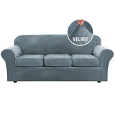 H VERSAILTEX Modern Velvet Plush slipcover base cover with secure elastic edge