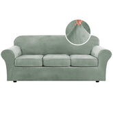 H.VERSAILTEX velvet plush slipcover base on sofa protects upholstery