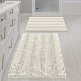 H.VERSAILTEX non-slip thick shaggy chenille bath rug set for cozy mornings