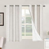 H.VERSAILTEX Primitive Linen Curtains ivory close-up weave showing texture