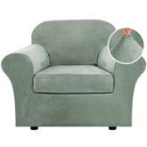 H.VERSAILTEX velvet slipcover base cover on sofa adds plush texture and fabric protection