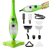 H2O X5 floor cleaning in action on sealed hardwood and tile floors.