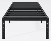 Hafenpo 18in twin bed frame front view showing sturdy metal construction and frame stability