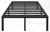 Hafenpo full bed frame 18-inch side view shows sturdy support.