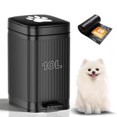 Hahomei dog poop trash can outside with pedal lid for hands-free waste disposal