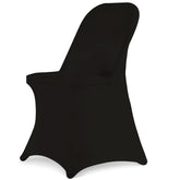 HAINARverS chair cover in black on a wedding setup improves decor and cleanliness.