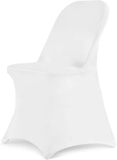 HAINARverS stretch chair cover on a white folding chair for weddings