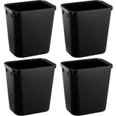 Halyuhn black small trash bin 4-pack for compact under-desk storage.