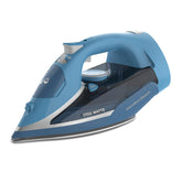 Hamilton Beach steam iron with stainless steel soleplate glides smoothly for quick wrinkles removal.