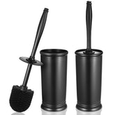 HAMITOR toilet bowl brush holder set, 2-pack, provides compact storage.