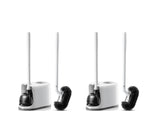 HAMITOR toilet plunger extended handle for easy use in tight spaces.