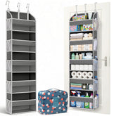 Hamna Collections over-the-door organizer assembly shows easy installation.
