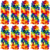 Hananona Hawaii leis rainbow colors brighten luau visuals