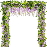 HANDIC wisteria garland purple flowers close-up for elegant wedding decor