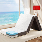 Hanherry open-flat twin tri-fold mattress offers a seamless sleeping surface for versatile use.