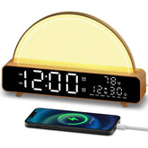 HAODINGMAI Sunrise Alarm Clock front view, for a gentle, gradual wake-up routine.