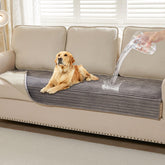 HAOMAIJIA waterproof dog couch cover showing moisture barrier protecting furniture