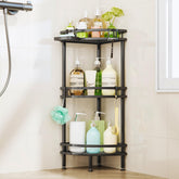 HapiRm standing corner shower caddy with a 3-tier design for organized shower essentials