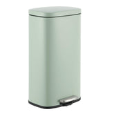 happimess Curtis 8-Gallon trash can in pistachio with compact footprint for small kitchens