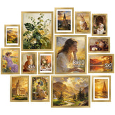 HappyHapi gold collage frame set showcased on a wall for a cohesive gallery look.
