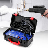 Hapyvergo steam cleaner front view highlighting durable construction for home use.