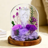 Harmolia forever rose in a glass dome adds timeless decor to any space