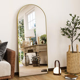 HARRITPURE arch full-length mirror with gold frame enhances light and space