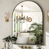 Harritpure arched wall mirror 30x40 in black frame enhances doorway aesthetics and light