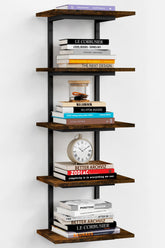 Harwaya 5-tier wall shelf unit compact storage for books and decor