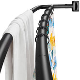 Haryaers double curved shower rod, 35-75 in, space-saving design for any bathroom.