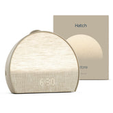 Hatch Restore 3 front view alarm clock showing gentle sunrise option and soft glow