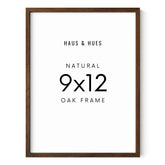haus and hues 9x12 walnut oak frame front view showing natural grain and contemporary style