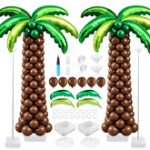 Hauwellter palm tree balloon kit creates a tall tropical centerpiece.