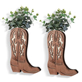 Havawish cowboy boots wall planter assembly, showcasing rustic decor potential for walls.