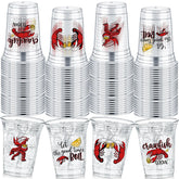 Havawish crawfish cups 12oz clear design ideal for crawfish boils and seafood parties.