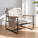 HavBeat Comfy Accent Chair corduroy closeup showing soft texture for cozy seating.