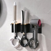 HAVICATO wall-mounted hair tool organizer, front view, keeps tools within reach and clutter-free.