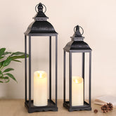HAVITI large lantern with hollow top for porch ambiance and warm lighting.