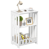 Hayofamy 3-tier side table with narrow front view for small spaces.