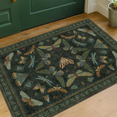 Hazo Haus 2x3 entryway rug in dark green, durable and easy-care for busy foyers.