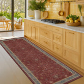 Hazo Haus 2x6 Turkish kitchen runner with non-slip backing ideal for busy hallways.
