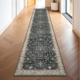 Hazo Haus black boho rug close-up texture for daily hallway use.
