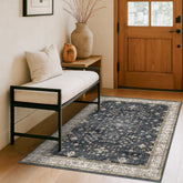 Hazo Haus Boho Washable 4x6 Rug with non-slip backing for secure entryways.